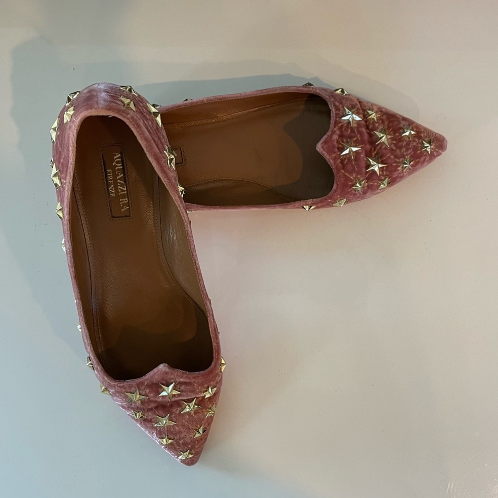 Aquazzura Studded cosmic star Flats, size 36 1/2 - Picture 4 of 7